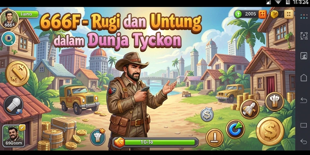 Screenshot gameplay Tycoon 666F yang menarik dan interaktif.