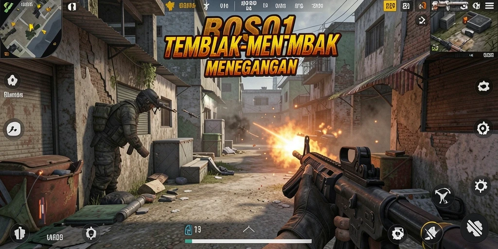 Tampilan gameplay seru dari BOS01 dengan grafis menakjubkan.
