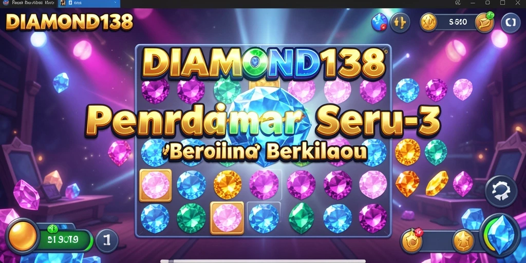 Tampilan gameplay berwarna-warni dari DIAMOND138 dengan berlian berkilau.