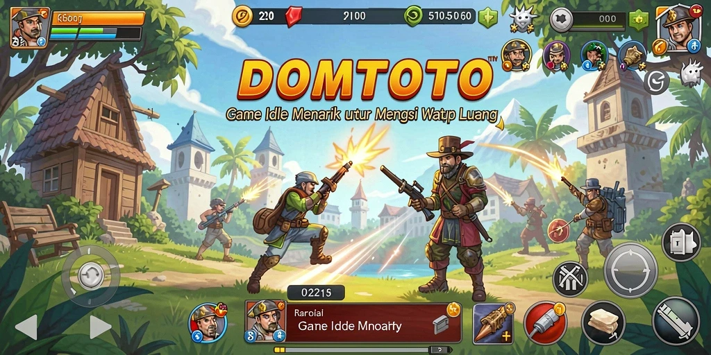 Tampilan gameplay DOMTOTO yang sederhana dan menarik.