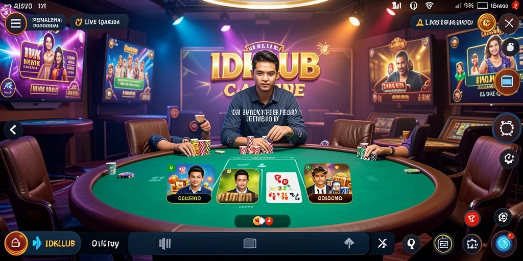 Tampilan live dealer memikat dan interaktif di IDKLUB.