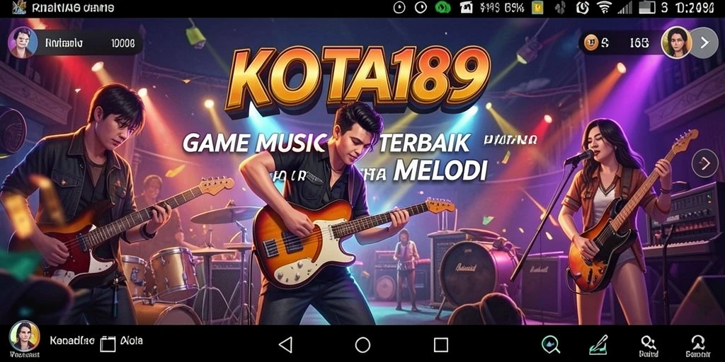 Screenshot game KOTA189 menampilkan gameplay musik yang seru dan interaktif.