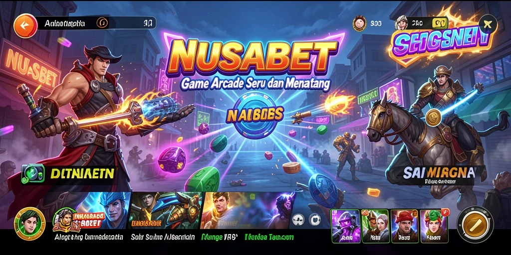 Tangkapan layar NUSABET menampilkan gameplay Arcade yang mendebarkan.