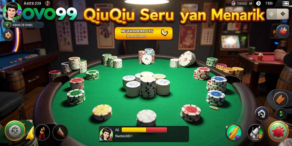 Screenshot OVO99 menampilkan gameplay QiuQiu yang seru.