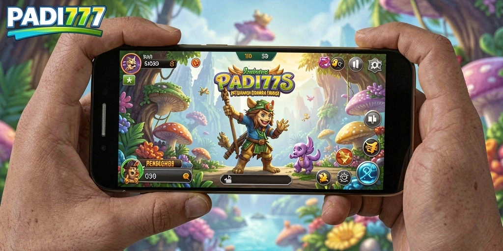 Screenshot gameplay PADI777 menampilkan petualangan seru di dunia fantasi.