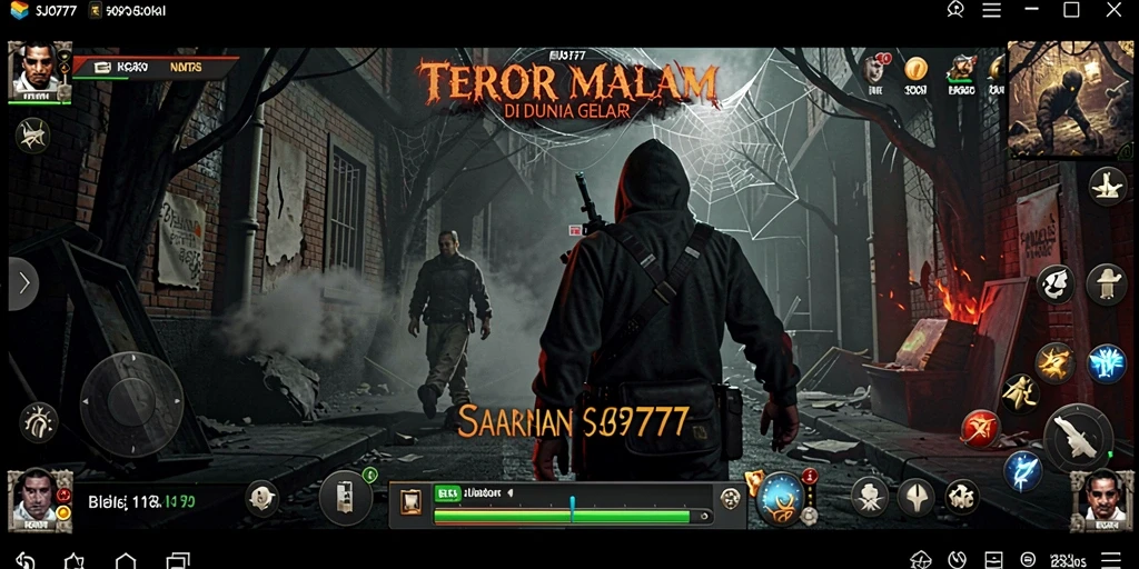 Screenshot gameplay SJO777 yang menampilkan suasana Horror menakutkan.