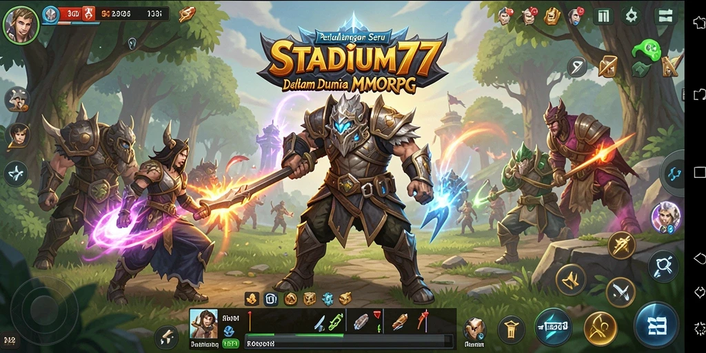 Tampilan menarik gameplay STADIUM77 dalam petualangan MMORPG.