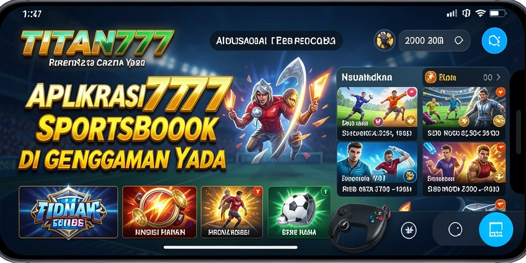 Screenshot gameplay Sportsbook yang menampilkan berbagai jenis taruhan.