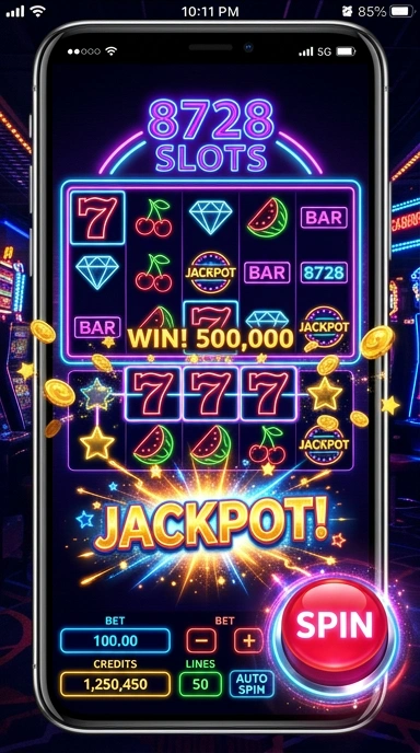 Tampilan antarmuka 8728slots yang sederhana dan jelas.